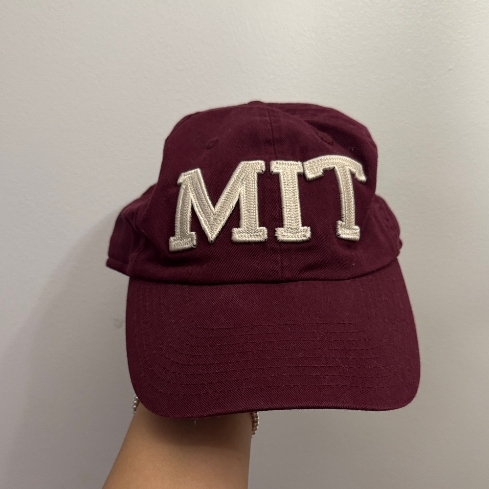 Maroon Baseball Cap with Bold Lettering